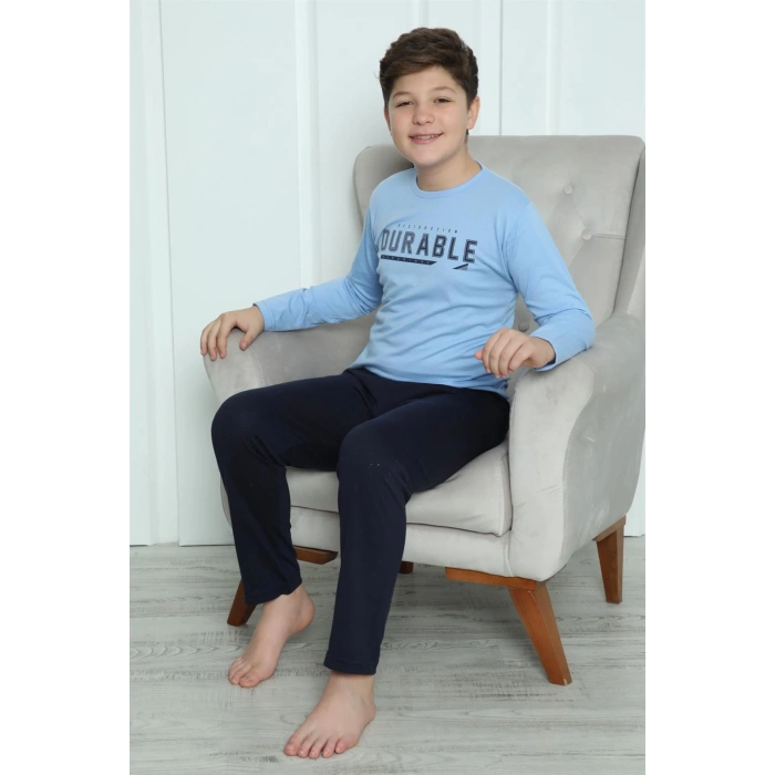Moda Çizgi Erkek Çocuk Penye Pijama Takım 20412