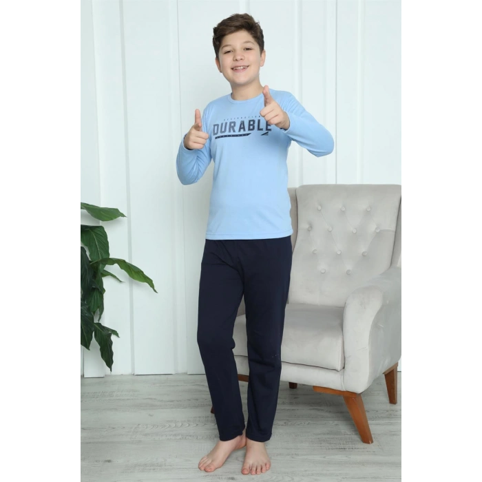 Moda Çizgi Erkek Çocuk Penye Pijama Takım 20412