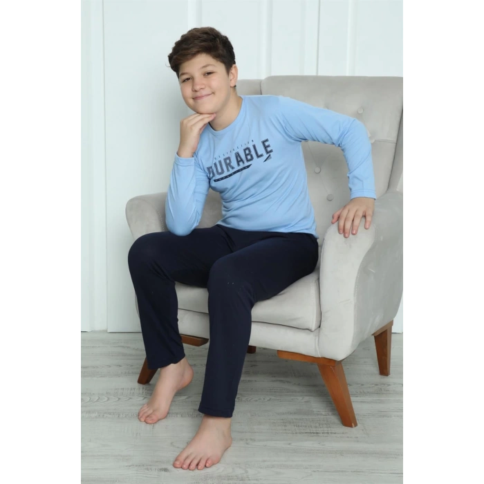 Moda Çizgi Erkek Çocuk Penye Pijama Takım 20412