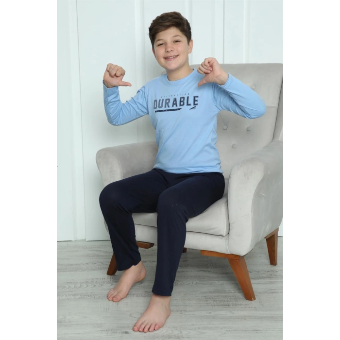 Moda Çizgi Erkek Çocuk Penye Pijama Takım 20412