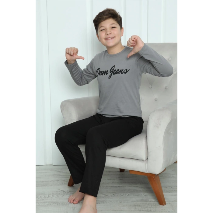 Moda Çizgi Erkek Çocuk Penye Pijama Takım 20416