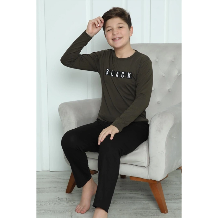 Moda Çizgi Erkek Çocuk Penye Pijama Takım 20419