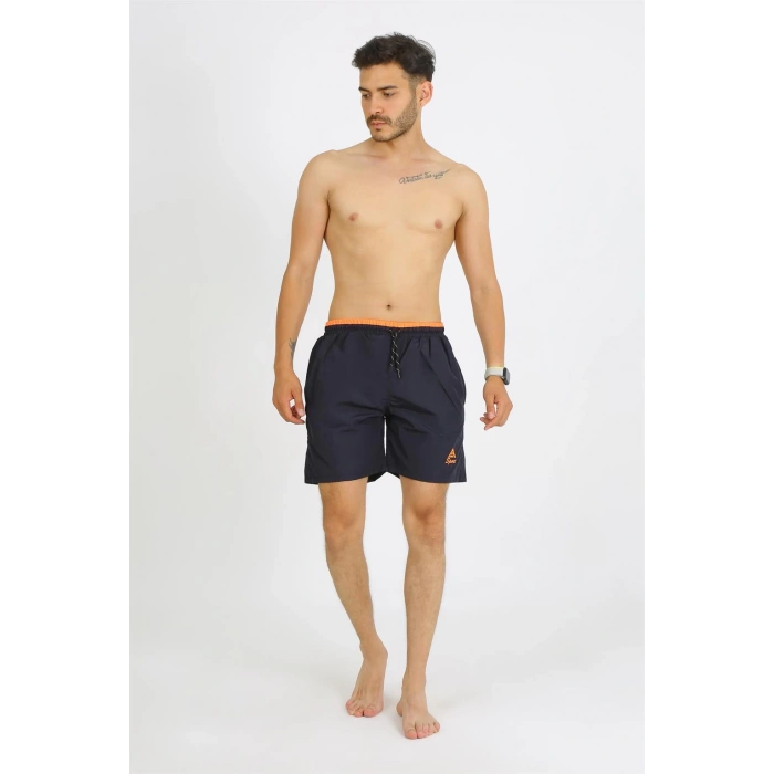 Moda Çizgi Erkek Lacivert Deniz Şortu 27485
