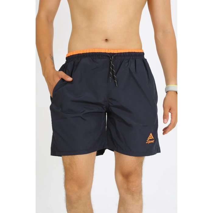 Moda Çizgi Erkek Lacivert Deniz Şortu 27485