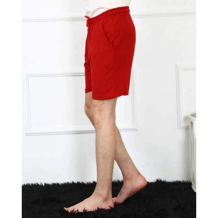 Moda Çizgi Erkek Lakost Bordo Şort 27487