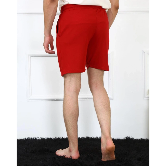 Moda Çizgi Erkek Lakost Bordo Şort 27487