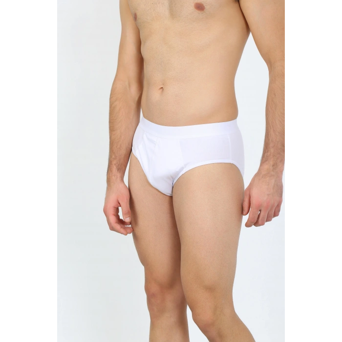 Moda Çizgi Erkek Pamuk 3lü Bordo Beyaz Gri Likralı Slip 40128