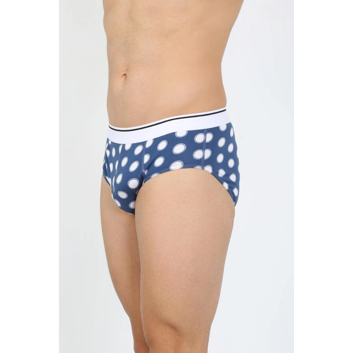 Moda Çizgi Erkek Pamuk 3lü Desenli Likralı Slip 40121