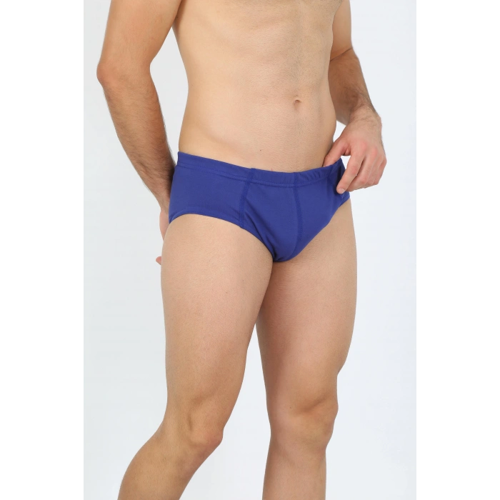 Moda Çizgi Erkek Pamuk 3lü Saks Slip 40129