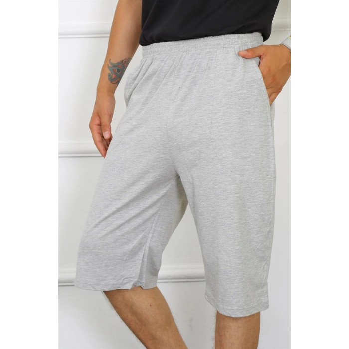 Moda Çizgi Erkek Pamuk Gri Kapri 27480
