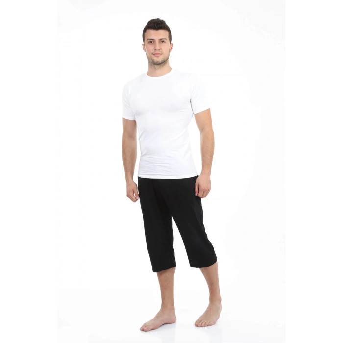 Moda Çizgi Erkek Pamuk Kapri 27191