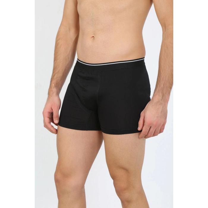 Moda Çizgi Erkek Pamuk Likralı Siyah 40133