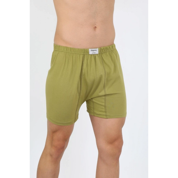 Moda Çizgi Erkek Pamuk Paçalı Külot Haki 40130