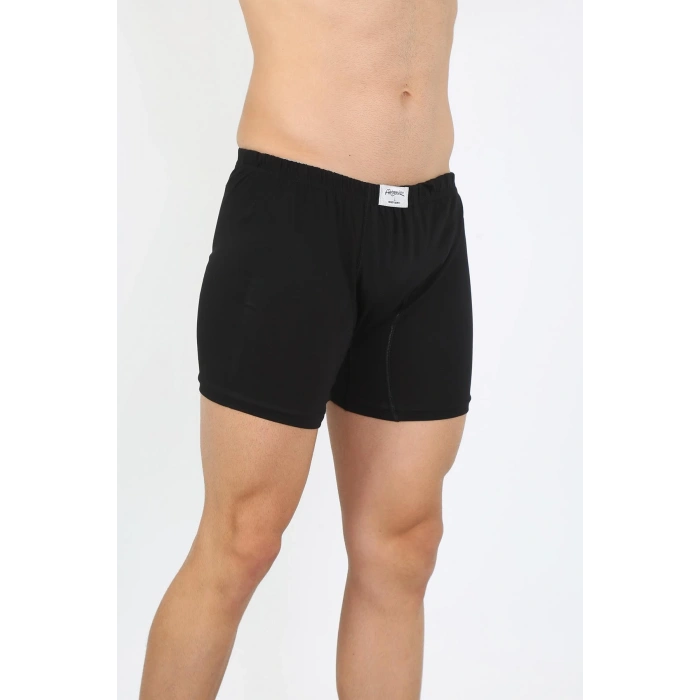 Moda Çizgi Erkek Pamuk Paçalı Külot Siyah 40130