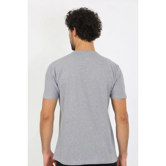 moda çizgi Erkek Sıfır Yaka Gri Penye Atlet 6567