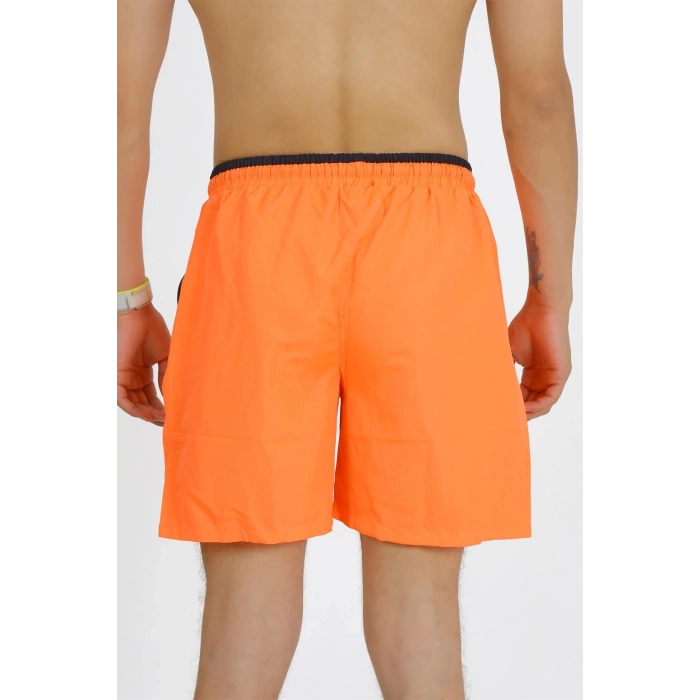 Moda Çizgi Erkek Turuncu Deniz Şortu 27485