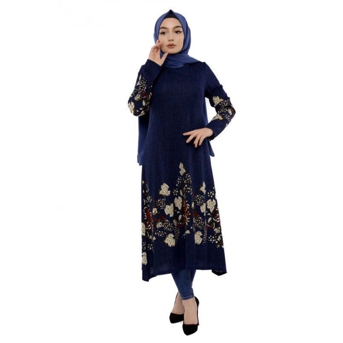 Moda Çizgi İşlemeli Krep Şal