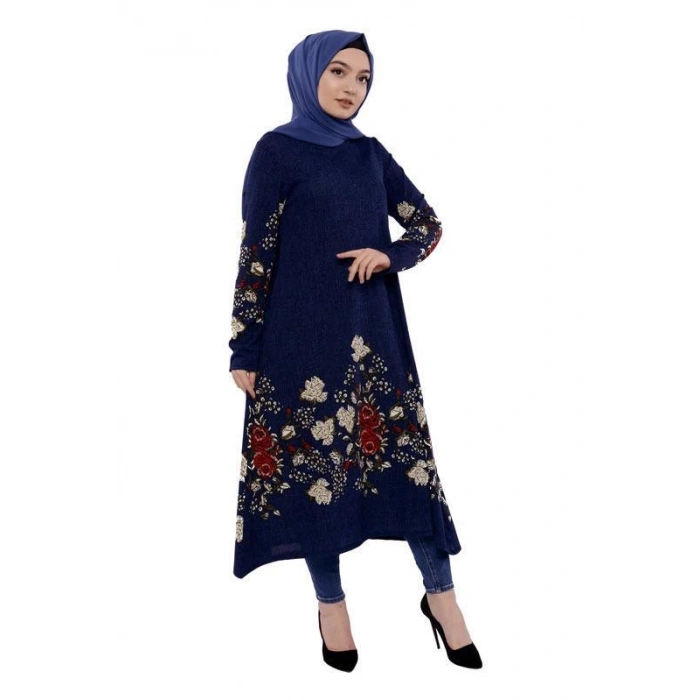 Moda Çizgi İşlemeli Krep Şal