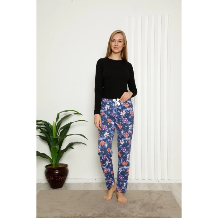 Moda Çizgi Kadın Alt Pijama