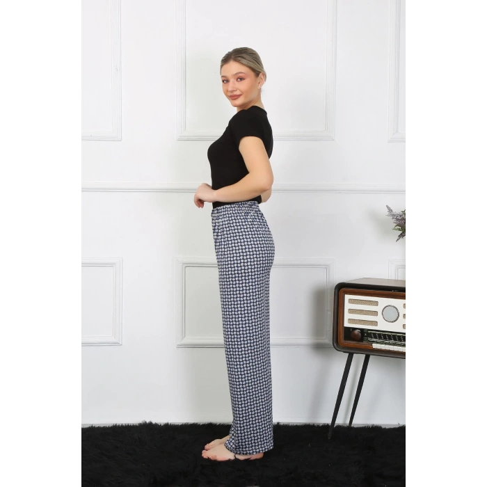 Moda Çizgi Kadın Bol Paça Penye Alt Üst Takım 5504