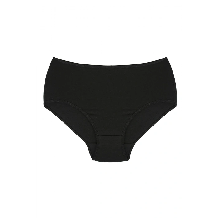 Moda Çizgi Kadın Büyük Beden Külot Siyah 40264