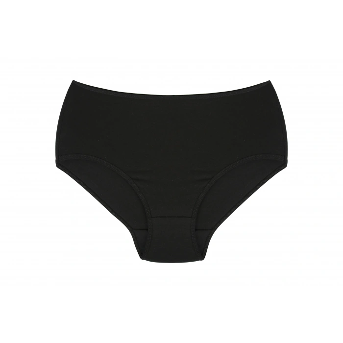 Moda Çizgi Kadın Büyük Beden Külot Siyah 40264