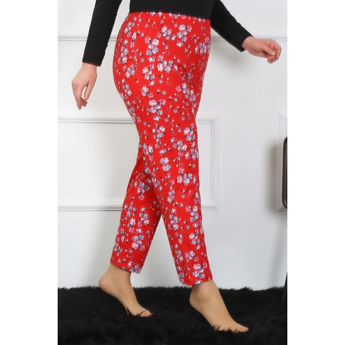 Moda Çizgi Kadın Büyük Beden Tek Alt Pijama 27503