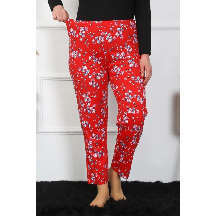 Moda Çizgi Kadın Büyük Beden Tek Alt Pijama 27503