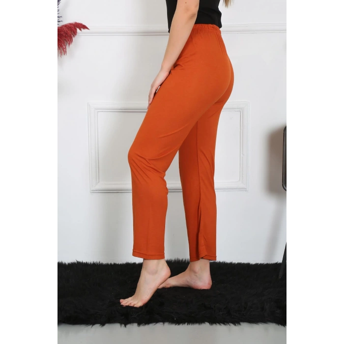 Moda Çizgi Kadın Pamuk Penye Tek Alt Pijama Kremit 27513