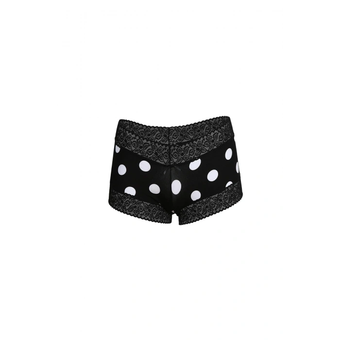 Moda Çizgi Kadın Pamuklu 2li Boxer Siyah 40269