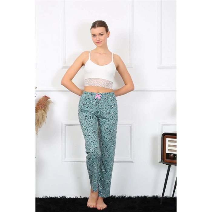 Moda Çizgi Kadın Pamuklu Alt Pijama 27454