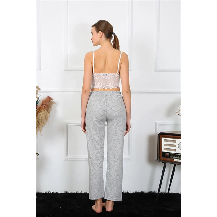 Moda Çizgi Kadın Pamuklu Alt Pijama 27457