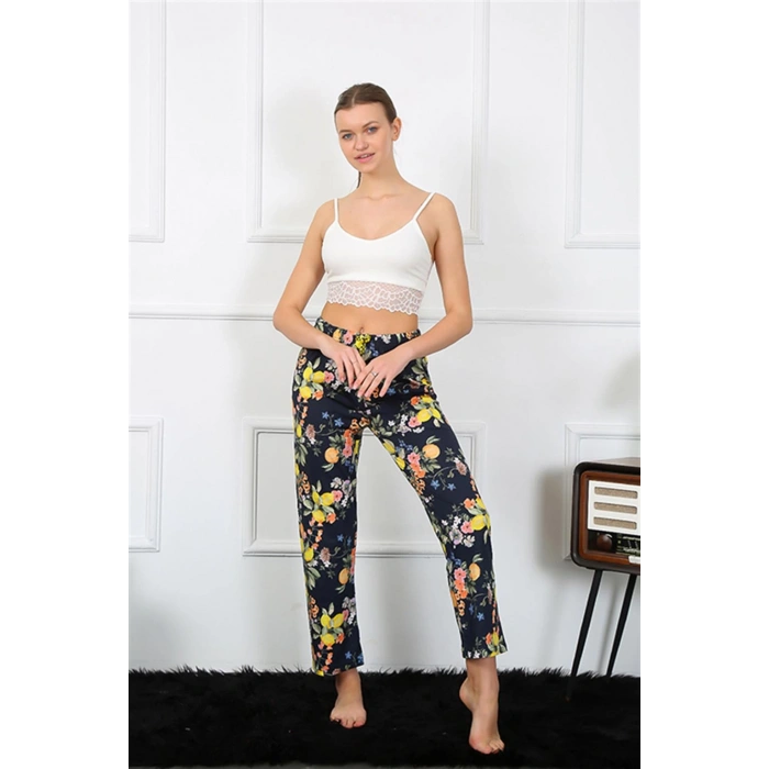 Moda Çizgi Kadın Pamuklu Alt Pijama 27463