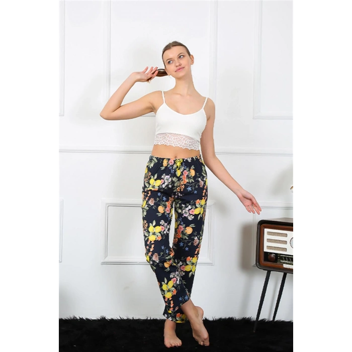 Moda Çizgi Kadın Pamuklu Alt Pijama 27463