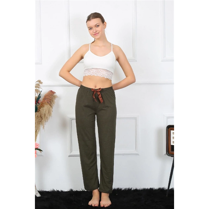Moda Çizgi Kadın Pamuklu Alt Pijama 27464