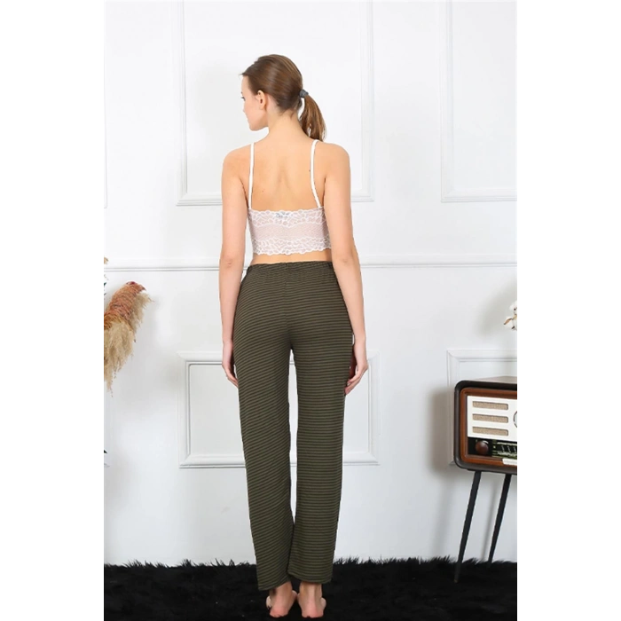 Moda Çizgi Kadın Pamuklu Alt Pijama 27464