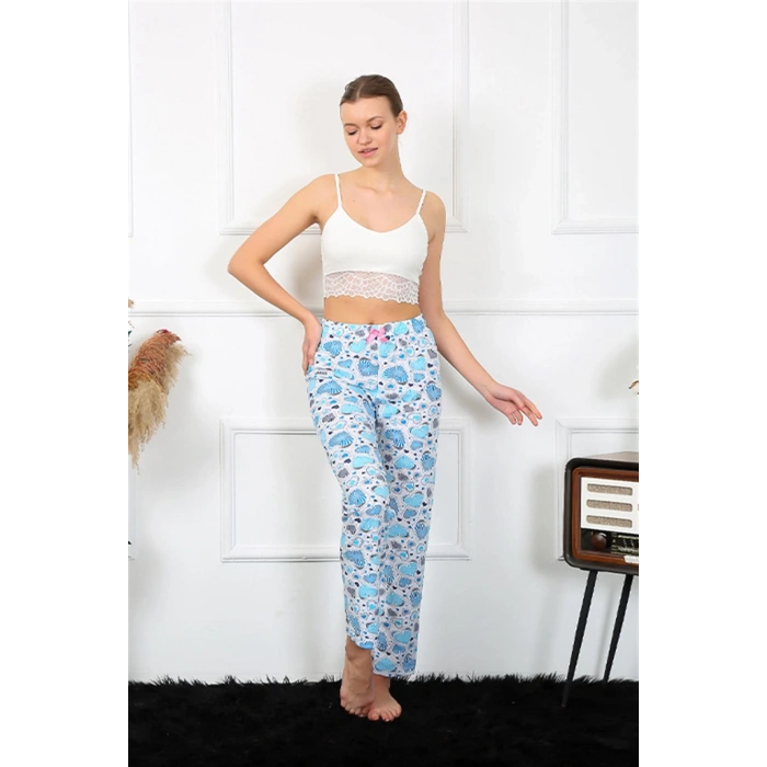 Moda Çizgi Kadın Pamuklu Alt Pijama 27469