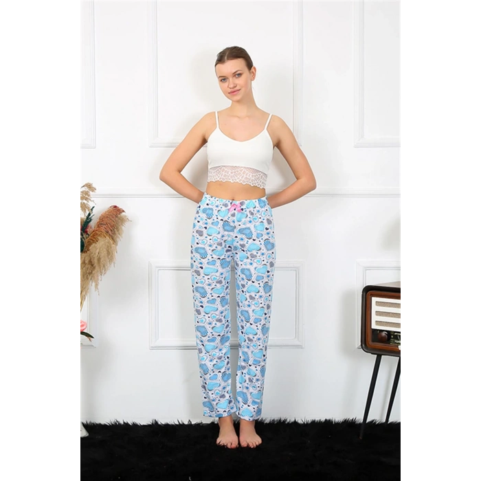 Moda Çizgi Kadın Pamuklu Alt Pijama 27469