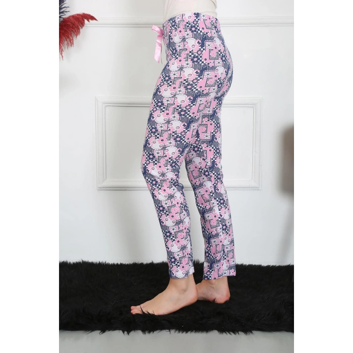 Moda Çizgi Kadın Pamuklu Tek Alt Pijama 27519