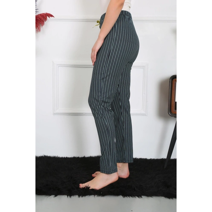 Moda Çizgi Kadın Pamuklu Tek Alt Pijama 27522