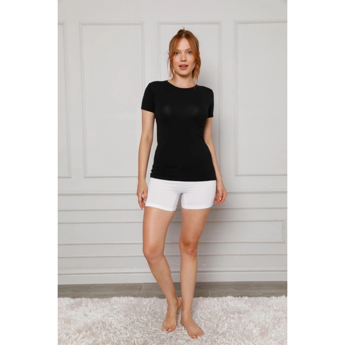 Moda Çizgi Kadın Penye Boxer 5871