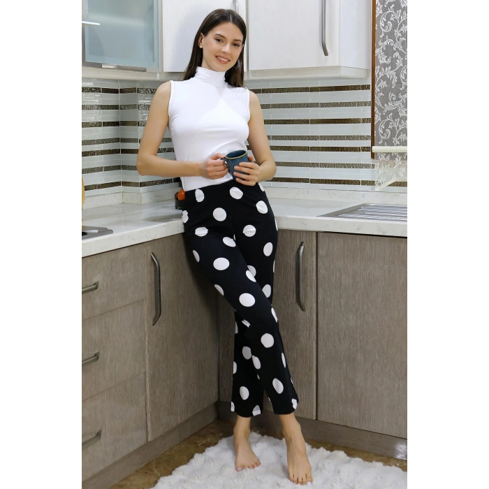 Moda Çizgi Kadın Penye Desenli Tek Alt Pijama 27556