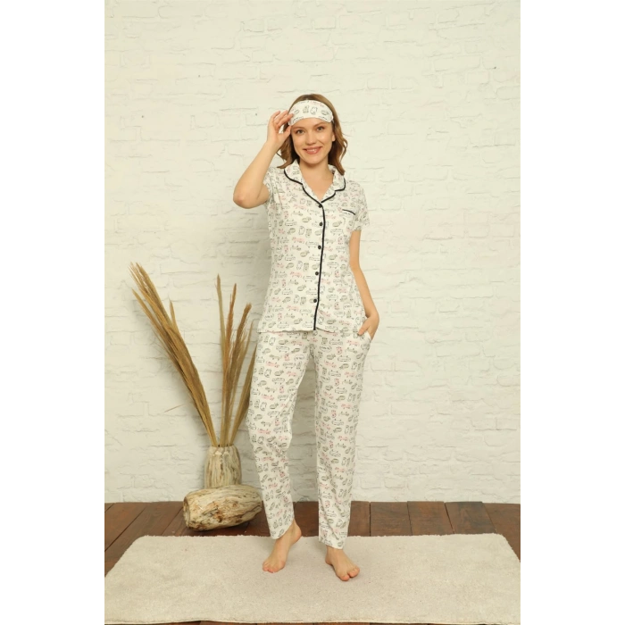 Moda Çizgi Kadın Penye Pijama