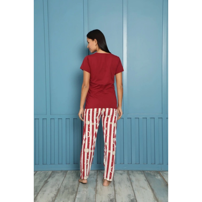 Moda Çizgi Kadın Penye Pijama