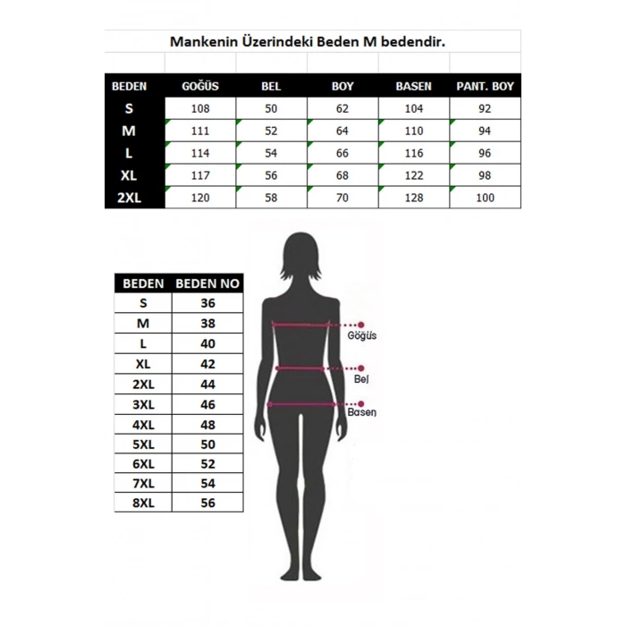 Moda Çizgi Kadın Penye Pijama