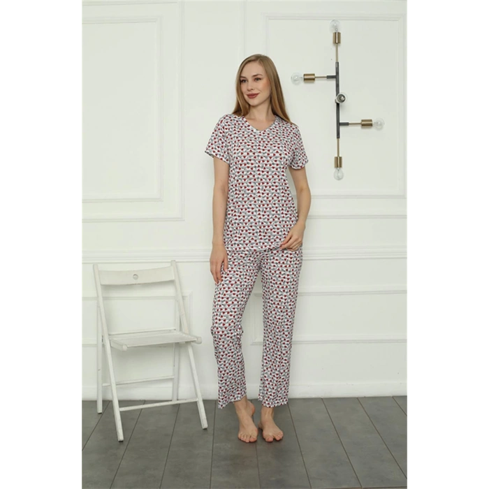 Moda Çizgi Kadın Penye Pijama Takım 4166