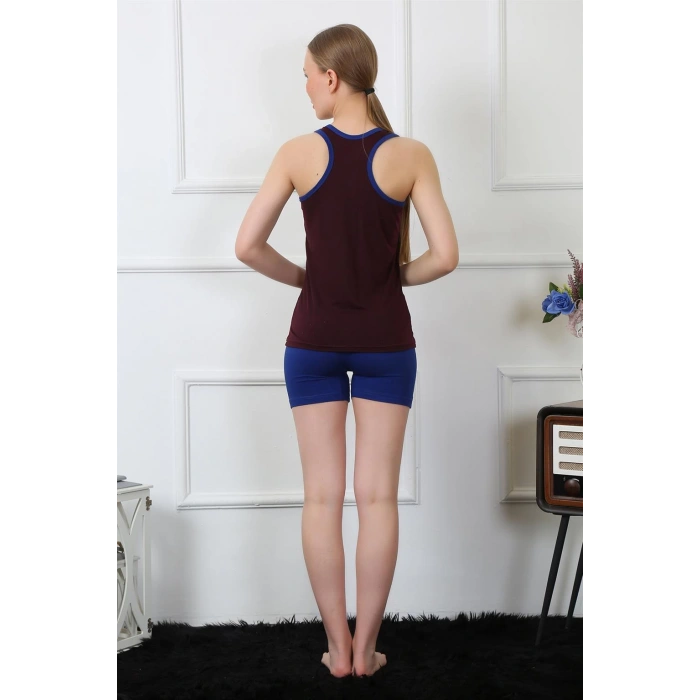 Moda Çizgi Kadın Penye Şortlu Takım 3611