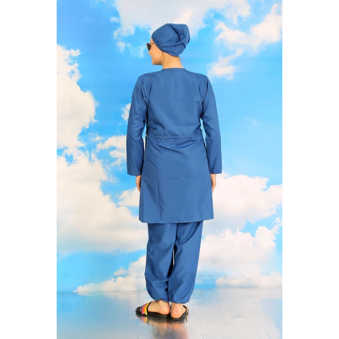 Moda Çizgi Kadın Tam Tesettür İndigo Mayo 31060