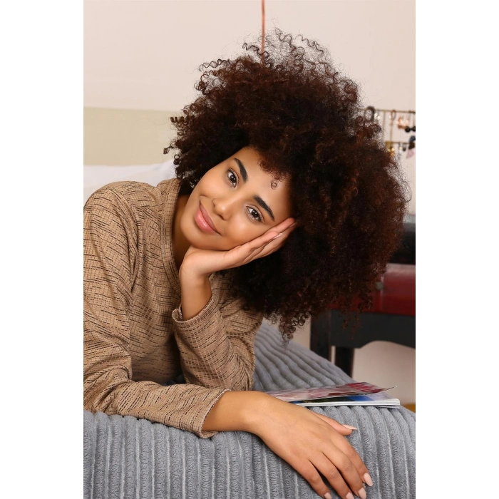 Moda Çizgi Kadın Uzun Kol Penye Pijama Takım 4178