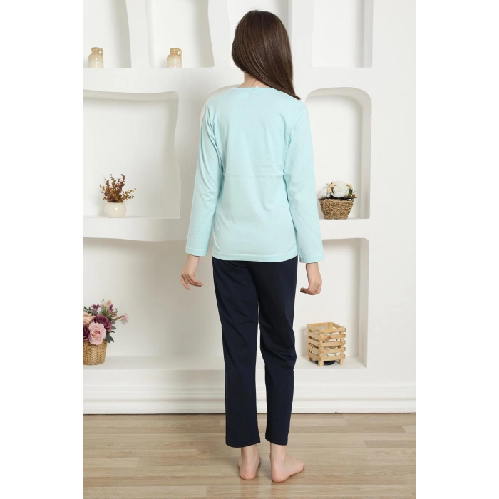 Moda Çizgi Kız Çocuk Penye Pijama Takım 20421